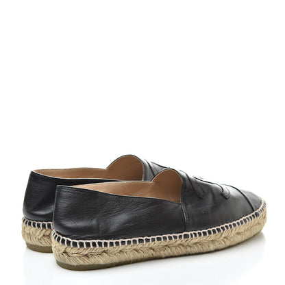 Chanel Lambskin CC Espadrilles 36 Black 4 of 10