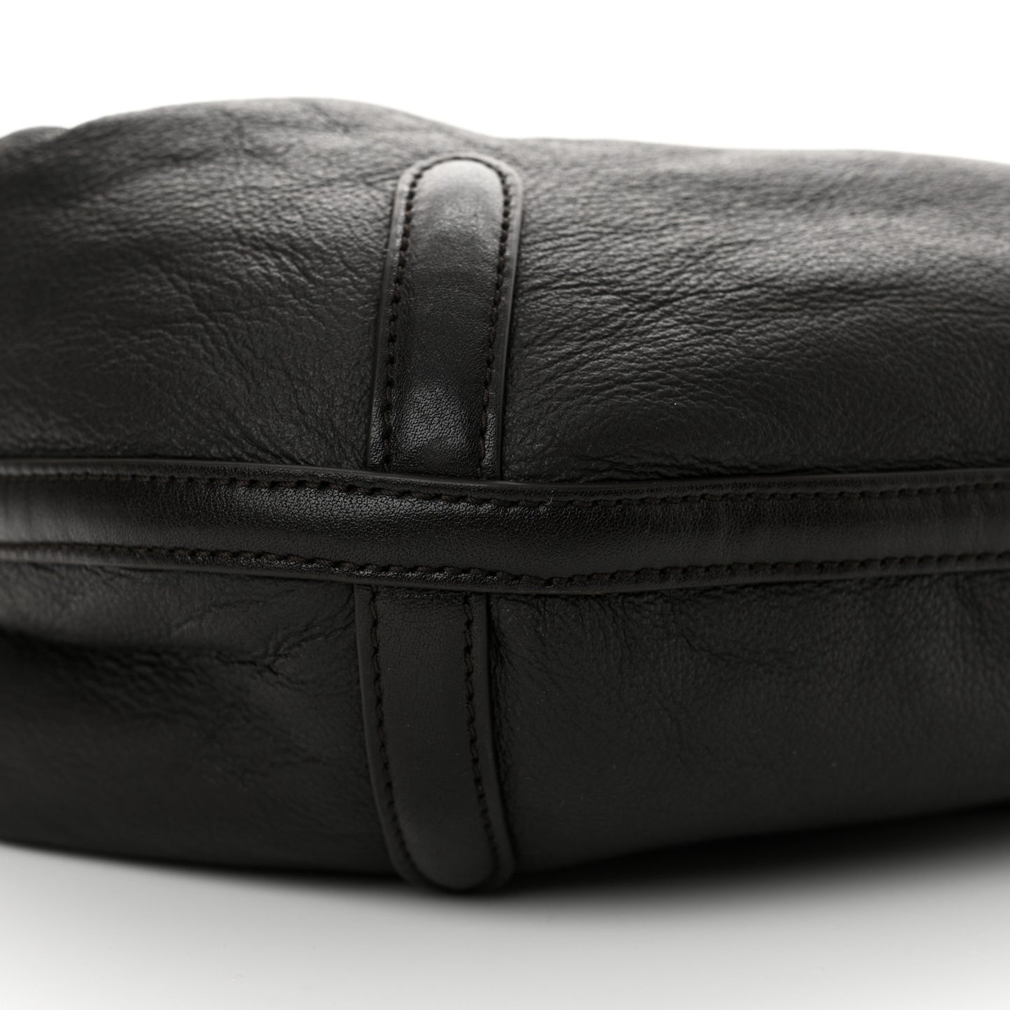 Calfskin Shearling Aviator Mini Jodie Dark Brown Fondant