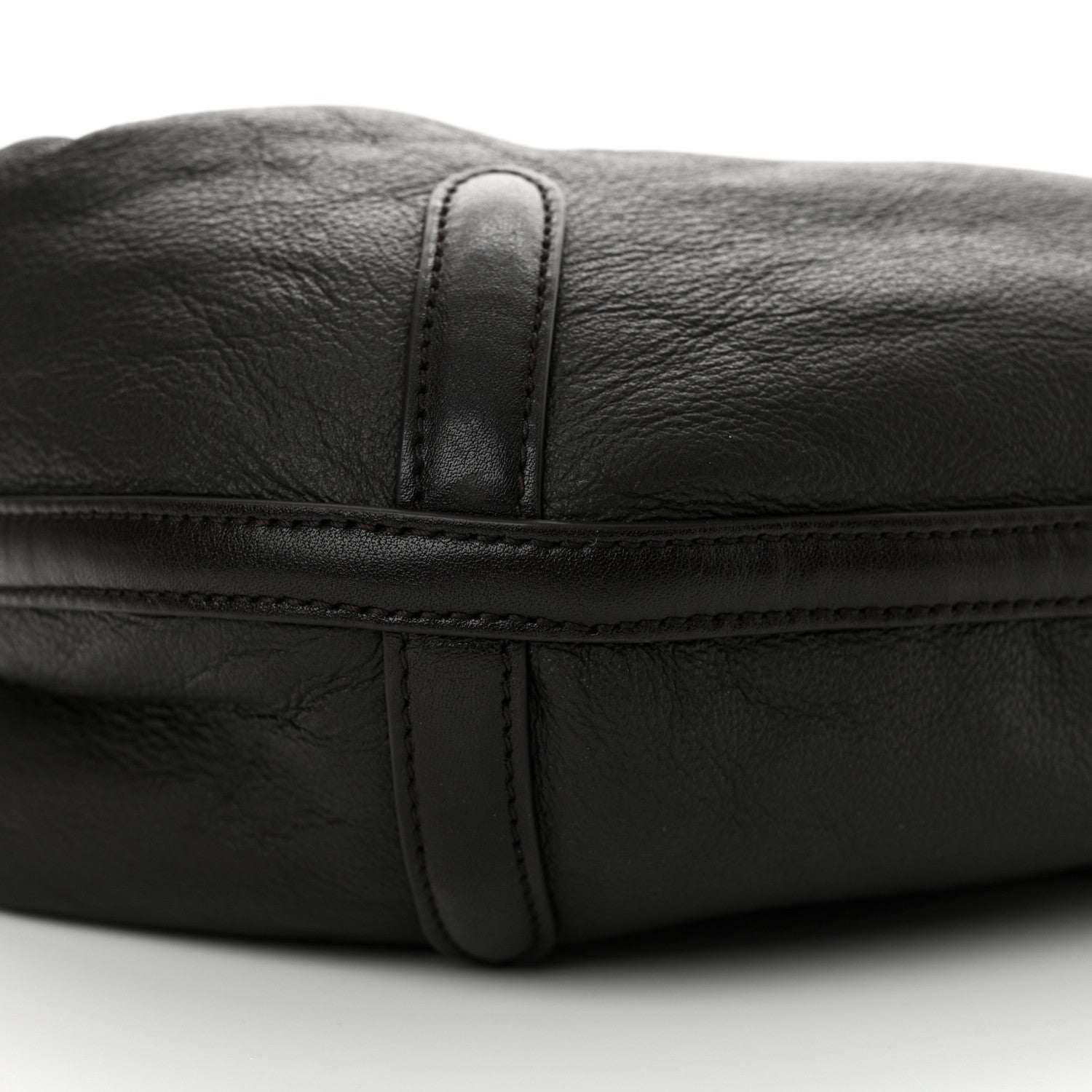 Bottega Veneta Calfskin Shearling Aviator Mini Jodie Dark Brown Fondant 9 of 10