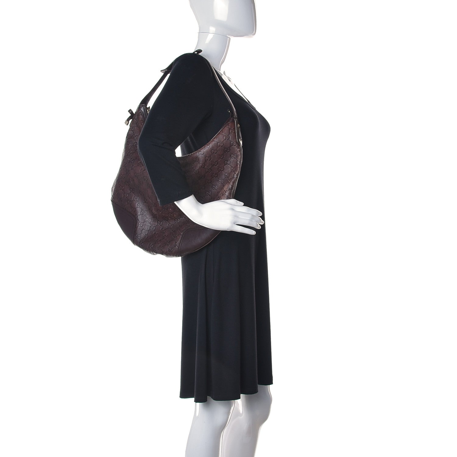 Gucci Guccissima Large Princy Hobo Dark Brown 2 of 14