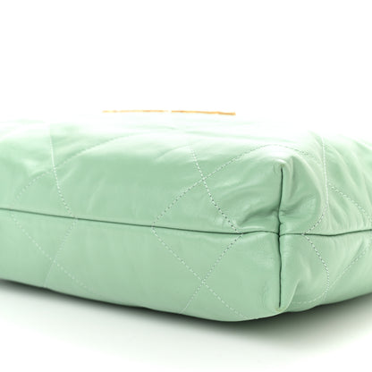 Chanel Shiny Calfskin Quilted Small Chanel 22 Light Green 11 of 11