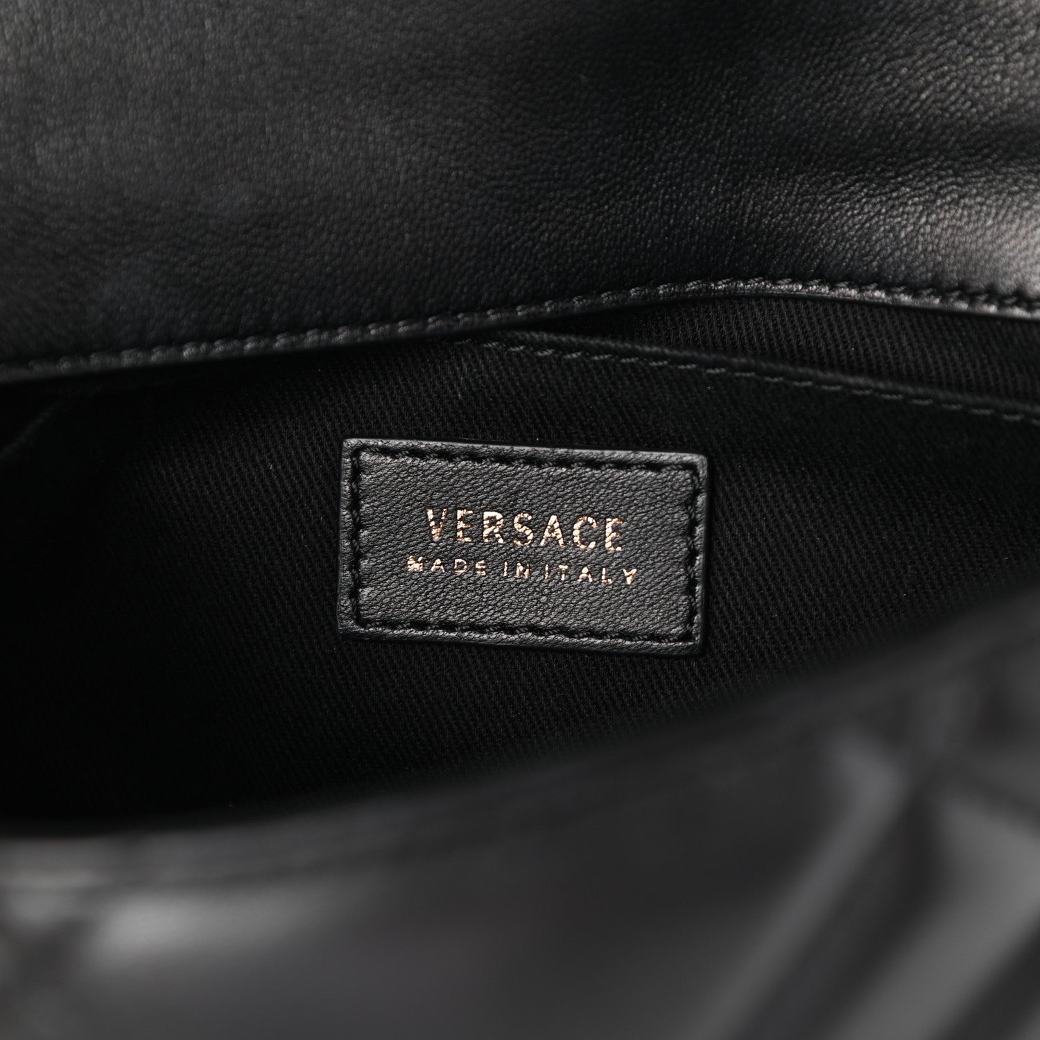 Versace Nappa Quilted Icon Shoulder Bag Black 5 of 6
