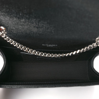 Saint Laurent Grain De Poudre Textured Mixed Matelasse Triquilt Small Monogram Satchel Black 5 of 8
