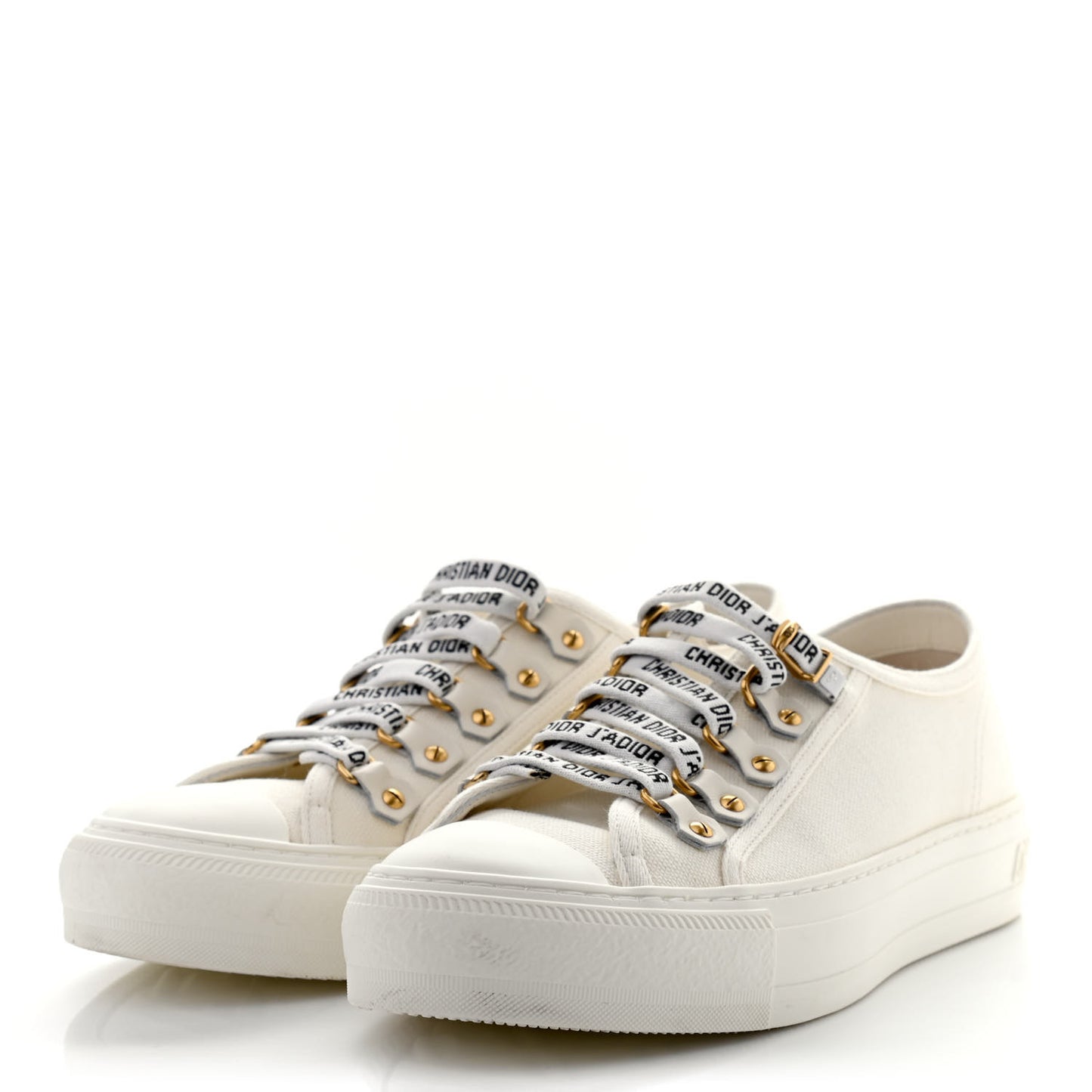 Canvas Walk'n Dior Low Top Sneakers 37 White