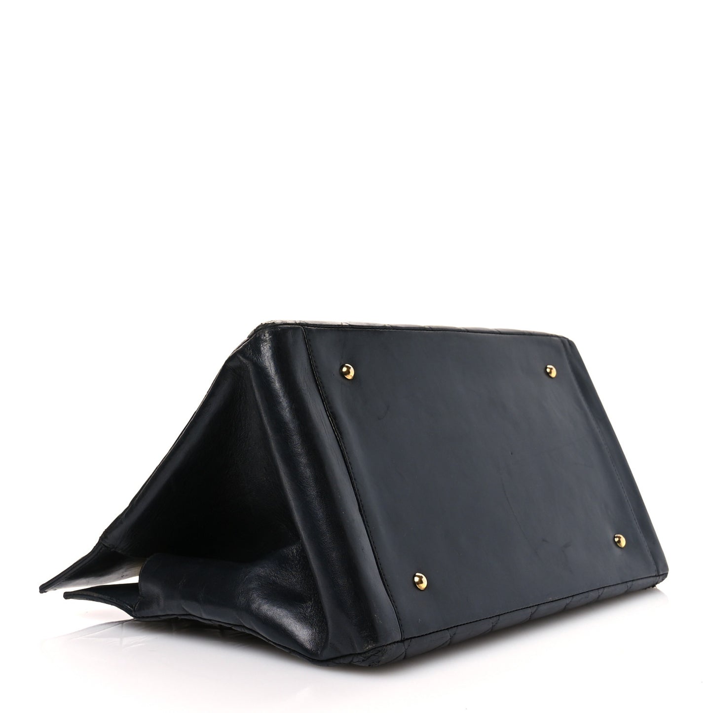 Lambskin Quilted Grand Shopping Tote GST Black