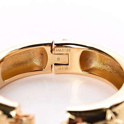 Louis Vuitton Brass Family Bangle Bracelet Gold 6 of 7