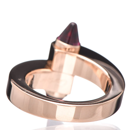 Cartier 18K Pink Gold Rhodolite Garnet Menotte Bypass Ring 50 5.25 4 of 7