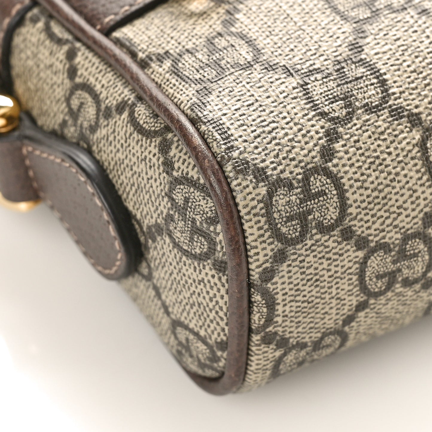 GG Supreme Monogram Web Mini Ophidia Shoulder Bag Brown