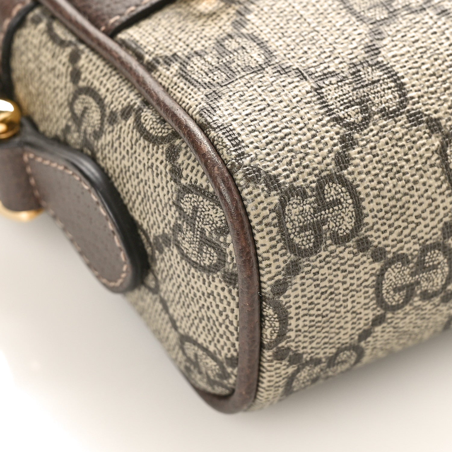 Gucci GG Supreme Monogram Web Mini Ophidia Shoulder Bag Brown 7 of 9