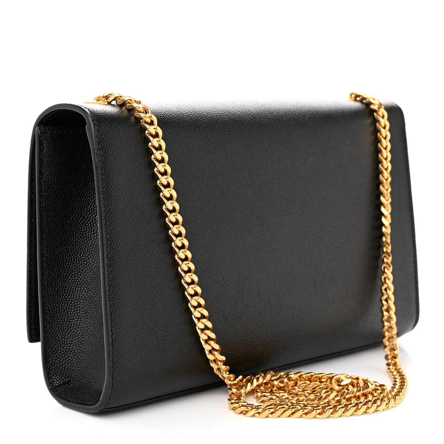 Saint Laurent SAINT LAURENT Grain De Poudre Medium Classic Monogram Kate Satchel Black 3 of 9