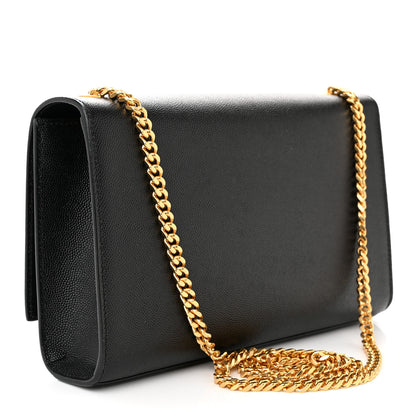 Saint Laurent SAINT LAURENT Grain De Poudre Medium Classic Monogram Kate Satchel Black 3 of 9