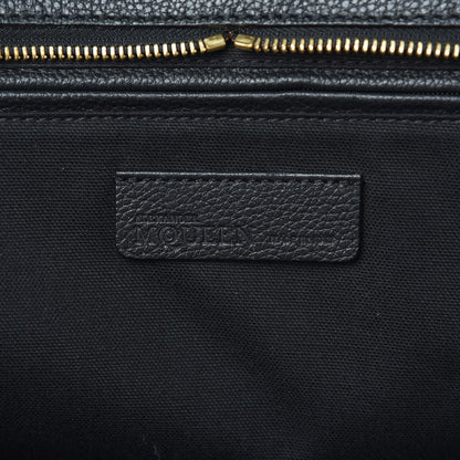 Alexander McQueen Pebbled Calfskin Large Skull Padlock Zip Around Tote Black 6 of 15