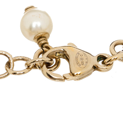 Chanel Pearl CC Bracelet Light Gold 4 of 4