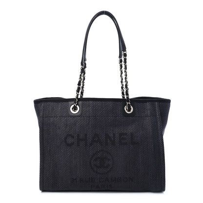 Chanel Mixed Fibers Small Deauville Tote Black 1 of 9