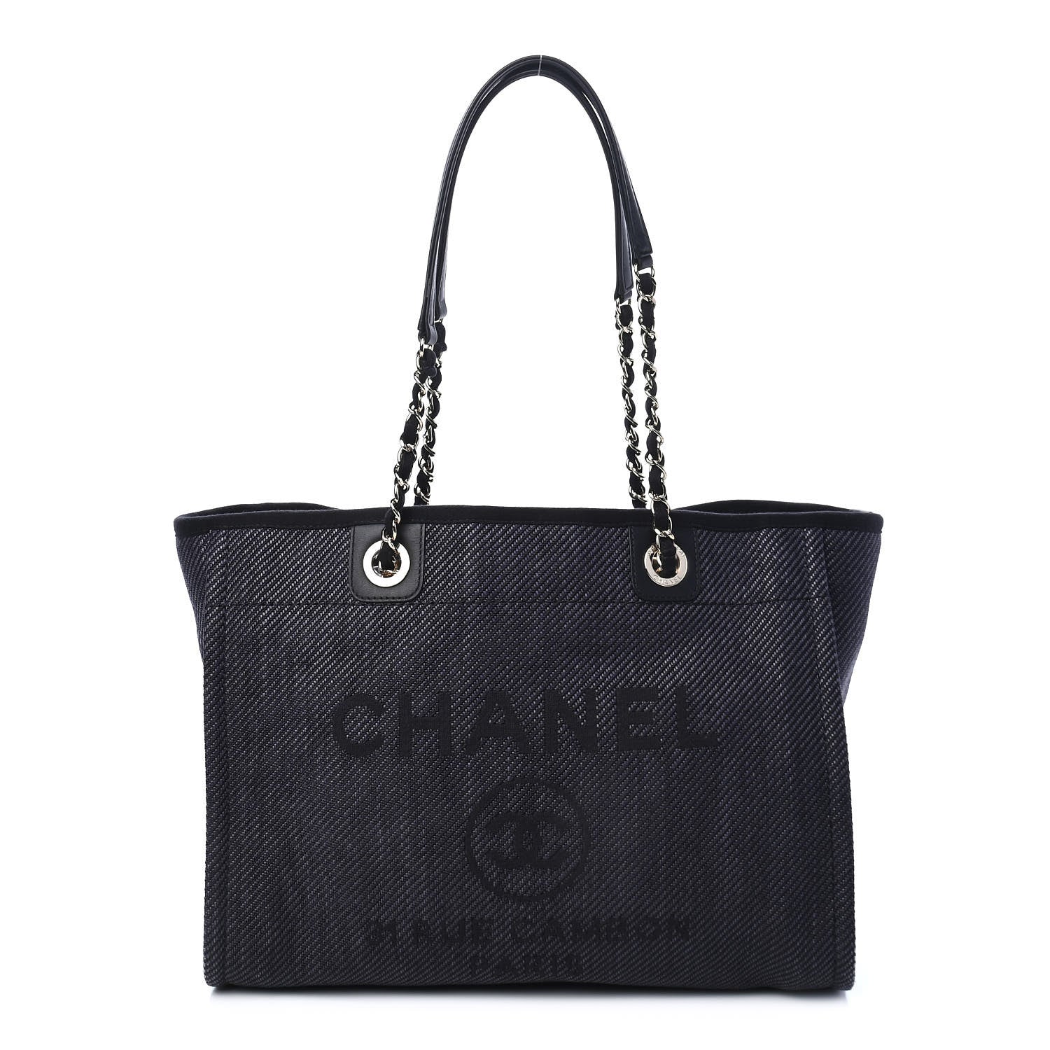 Chanel Mixed Fibers Small Deauville Tote Black 1 of 9