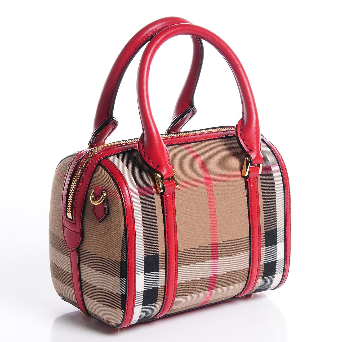 House Check Small Alchester Bowling Bag Military Red
