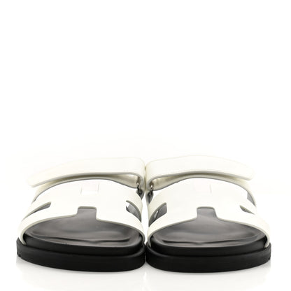 Hermes Calfskin Womens Chypre Sandals 40 White 3 of 10