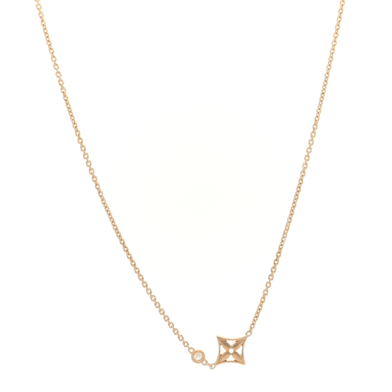 Louis Vuitton 18K Yellow Gold Diamond Idylle Blossom Pendant Necklace 1 of 4