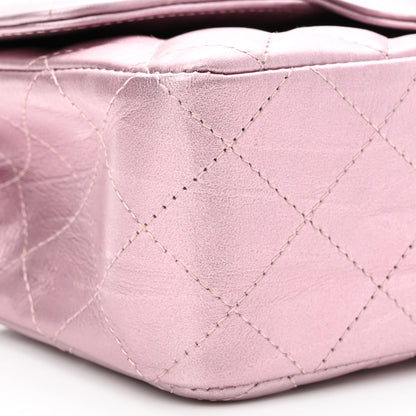 Chanel Metallic Calfskin Quilted Mini Rectangular Flap Pink 9 of 10
