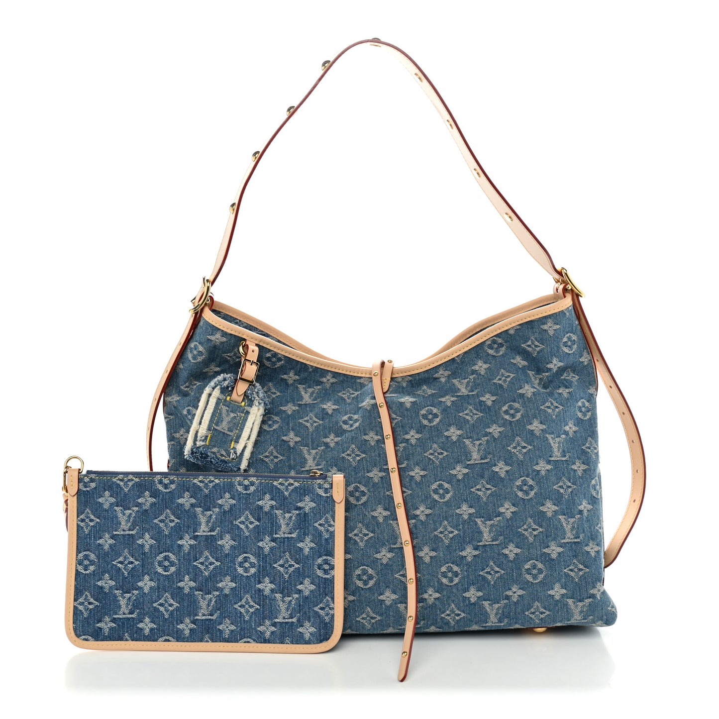 Monogram Denim CarryAll MM Blue