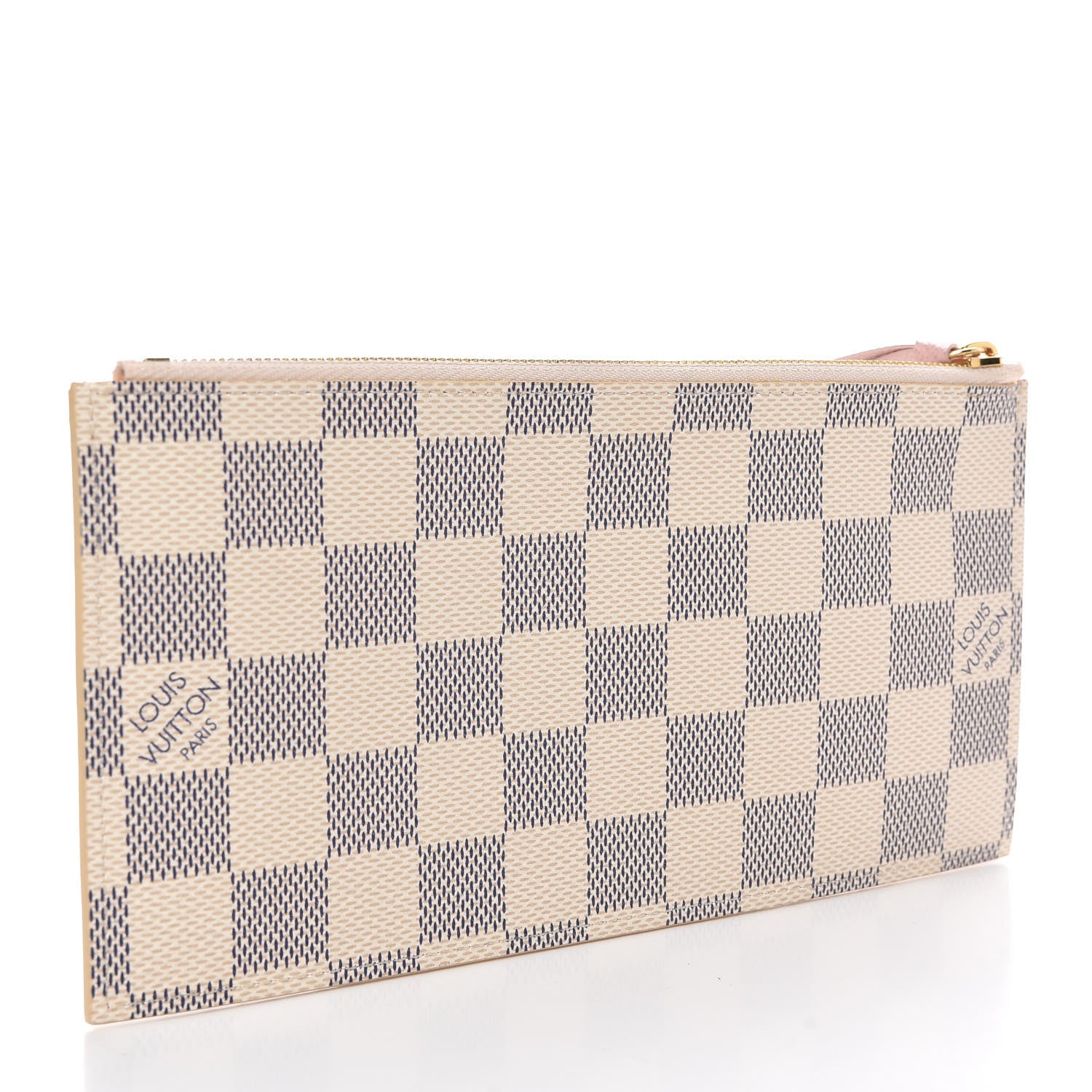 Louis Vuitton Damier Azur Felicie Chain Wallet Zippered Insert Rose Ballerine 3 of 6