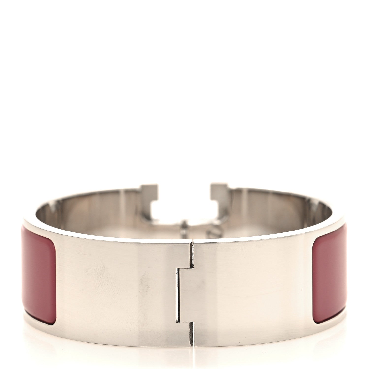 Hermes Enamel Wide Clic Clac H Bracelet PM Red 3 of 4