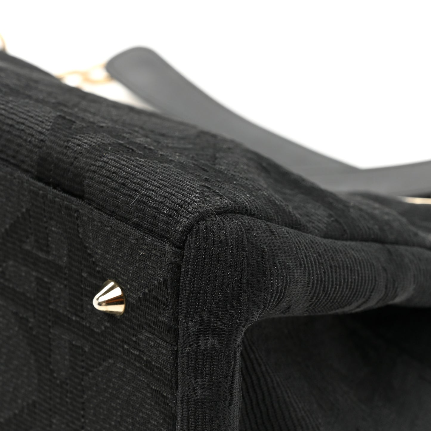 Canvas Cannage East West Tote Black