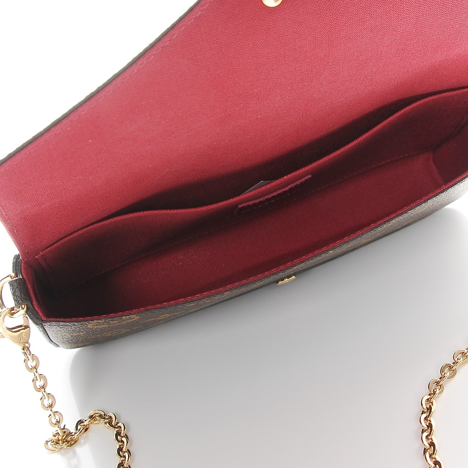Louis Vuitton Monogram Pochette Felicie Chain Wallet Fuchsia 10 of 14