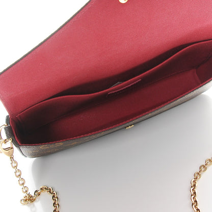 Louis Vuitton Monogram Pochette Felicie Chain Wallet Fuchsia 10 of 14