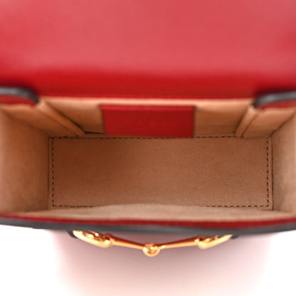 Gucci Boarded Plutone Calfskin Mini Horsebit 1955 Crossbody Bag New Cherry Red 5 of 12