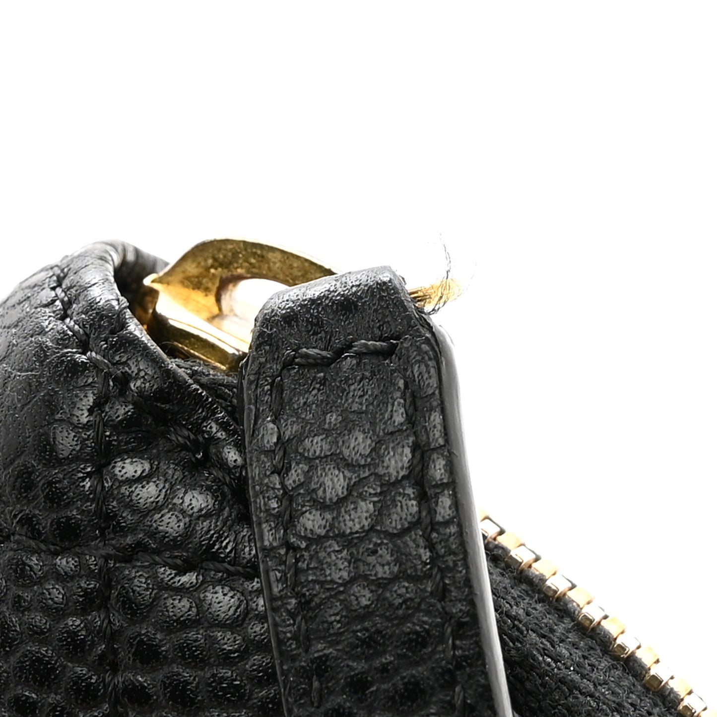 Caviar Quilted Zip Coin Purse Black