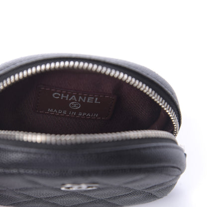 Chanel Caviar Quilted Zip Around Classic Coin Purse Black 8 of 9