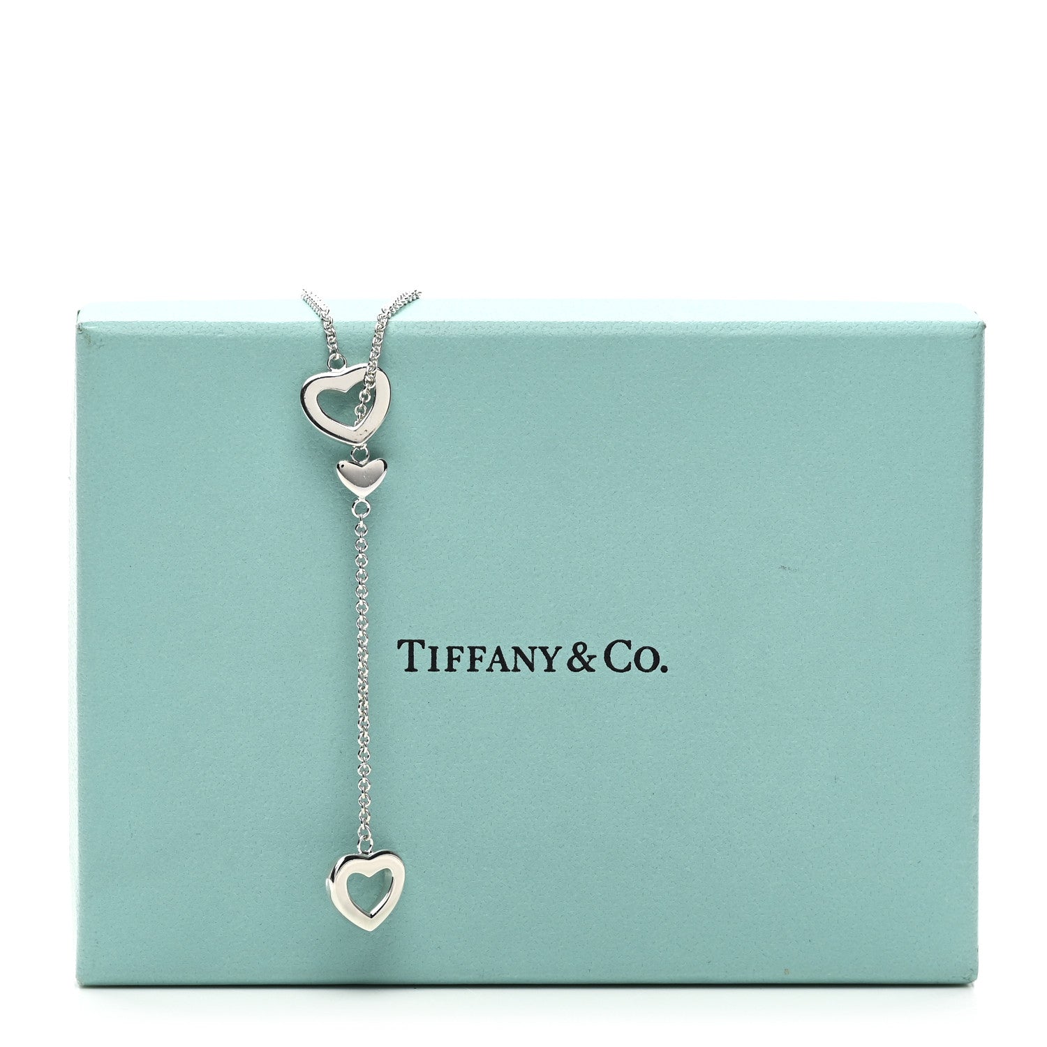 Tiffany Sterling Silver Heart Lariat Necklace 6 of 6