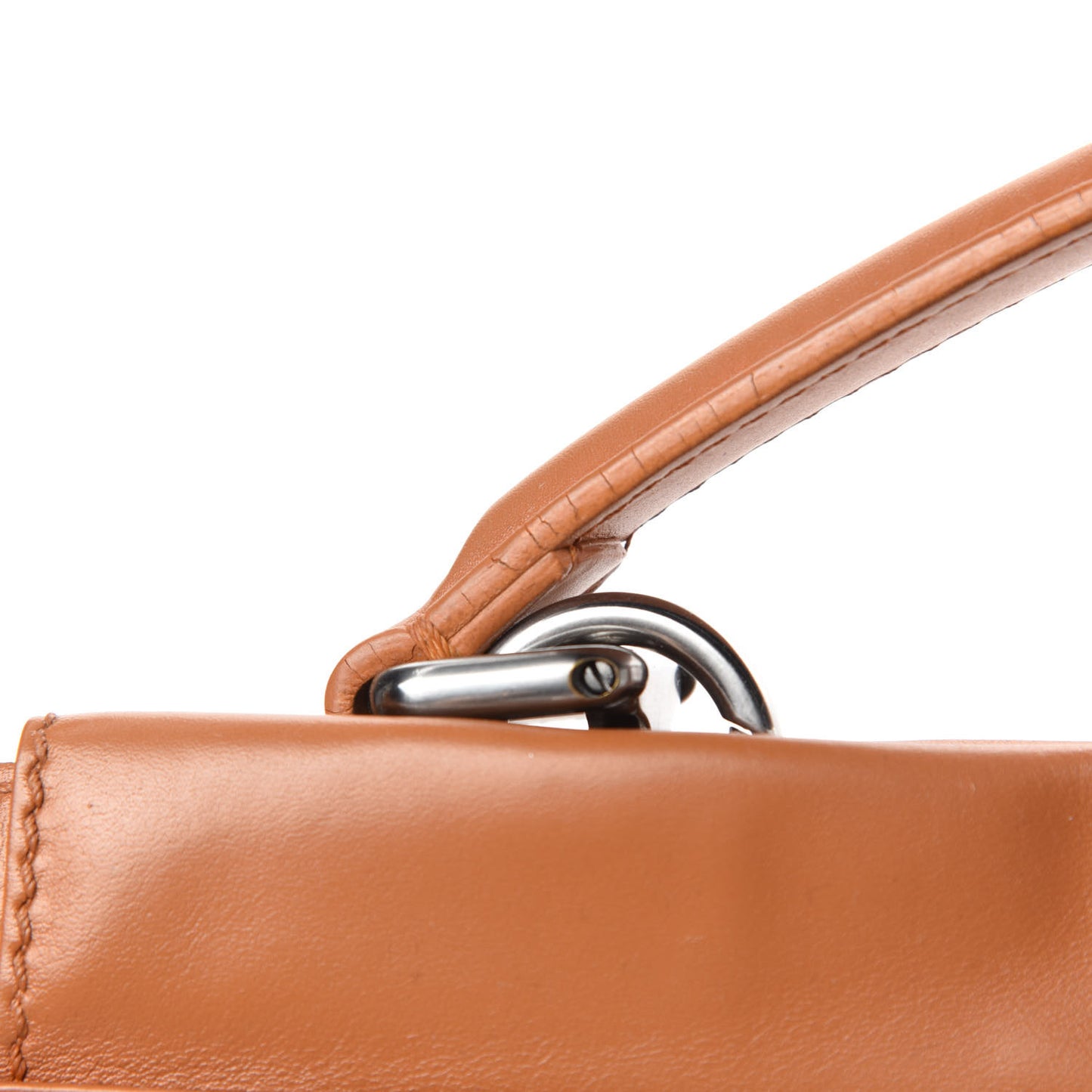 Calfskin Large Peekaboo Iconic Satchel Caramel