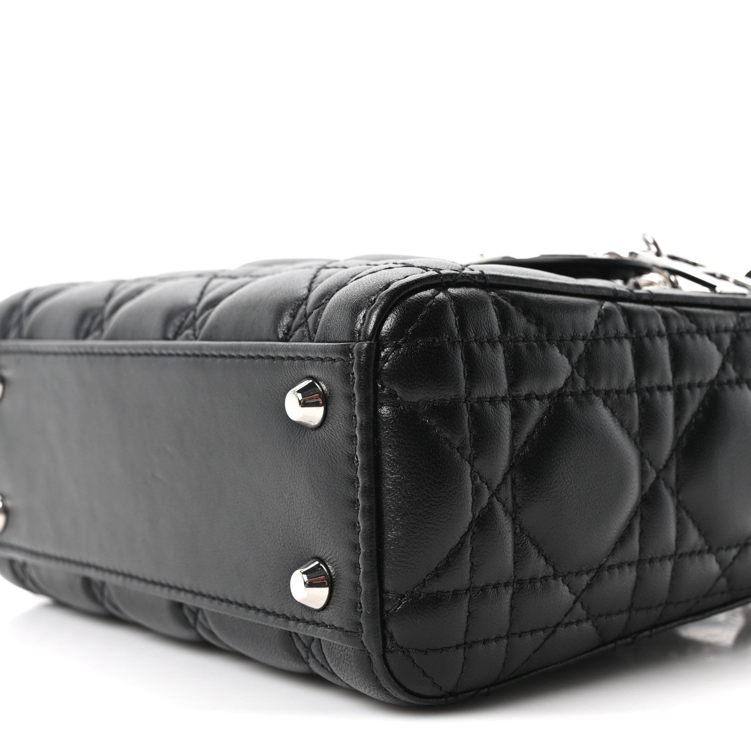 Christian Dior Lambskin Cannage Mini Lady Dior Black 10 of 10