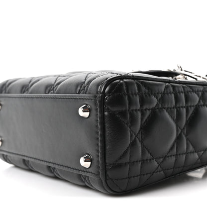 Christian Dior Lambskin Cannage Mini Lady Dior Black 10 of 10