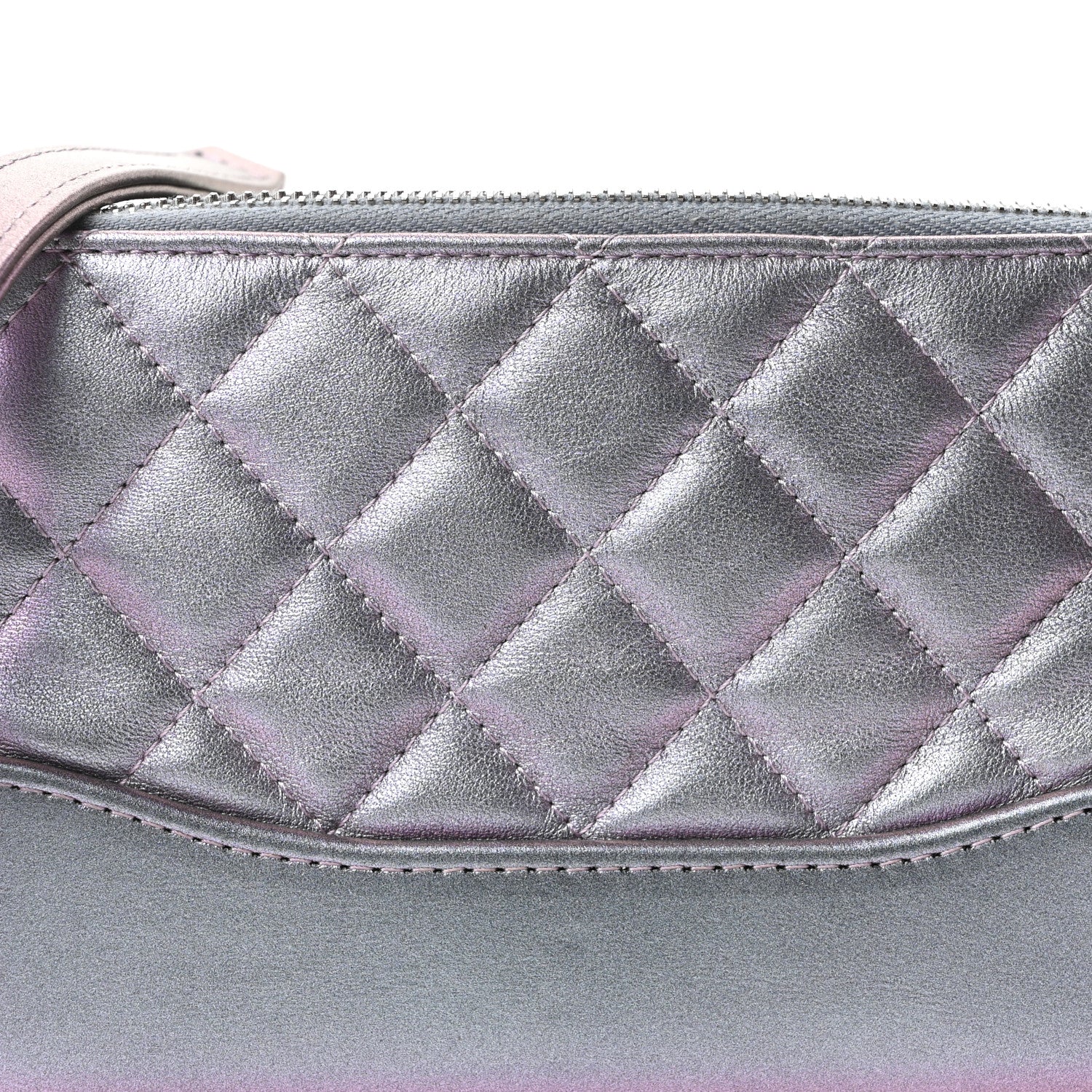 Chanel Iridescent Lambskin Calfskin Quilted Small Gabrielle Clutch With Chain Light Purple 8 of 10