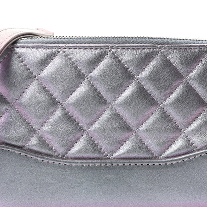 Chanel Iridescent Lambskin Calfskin Quilted Small Gabrielle Clutch With Chain Light Purple 8 of 10