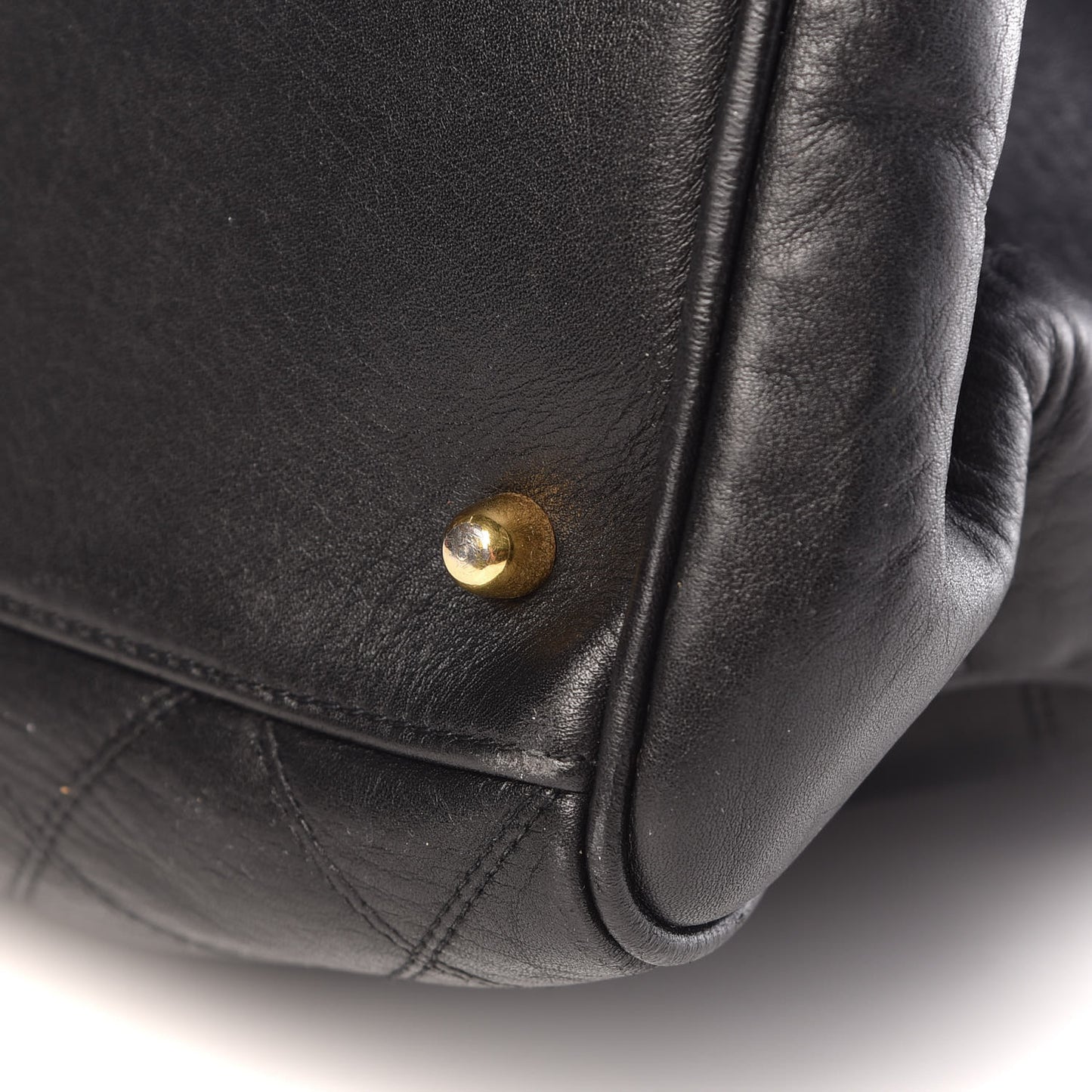 Calfskin Stitched XL Weekender Black