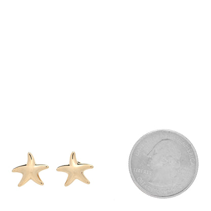 Tiffany 18K Yellow Gold 12mm Elsa Peretti Starfish Earrings 2 of 5