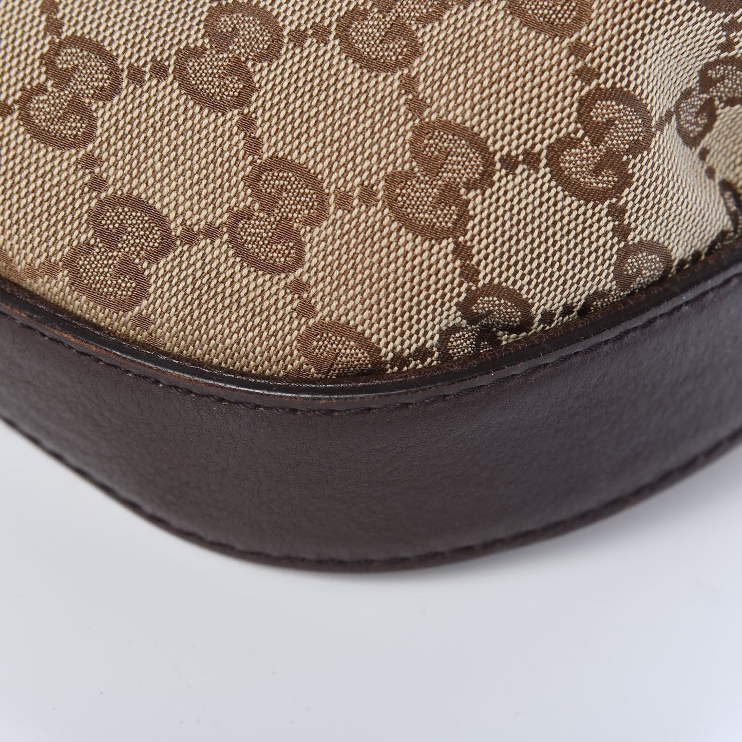 Monogram Medium Interlocking Icon Shoulder Bag Dark Brown