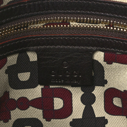 Gucci Guccissima Medium Horsebit Chain Hobo Dark Brown 6 of 11