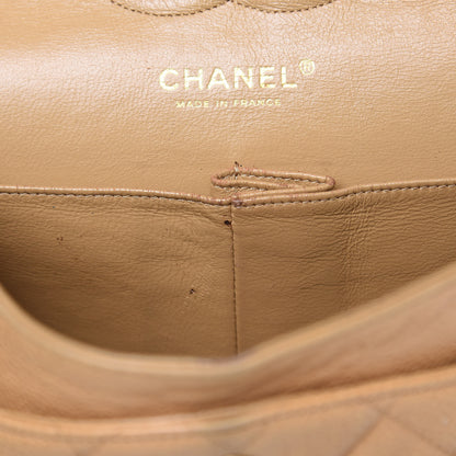 Chanel Caviar Quilted Medium Double Flap Beige 19 of 21