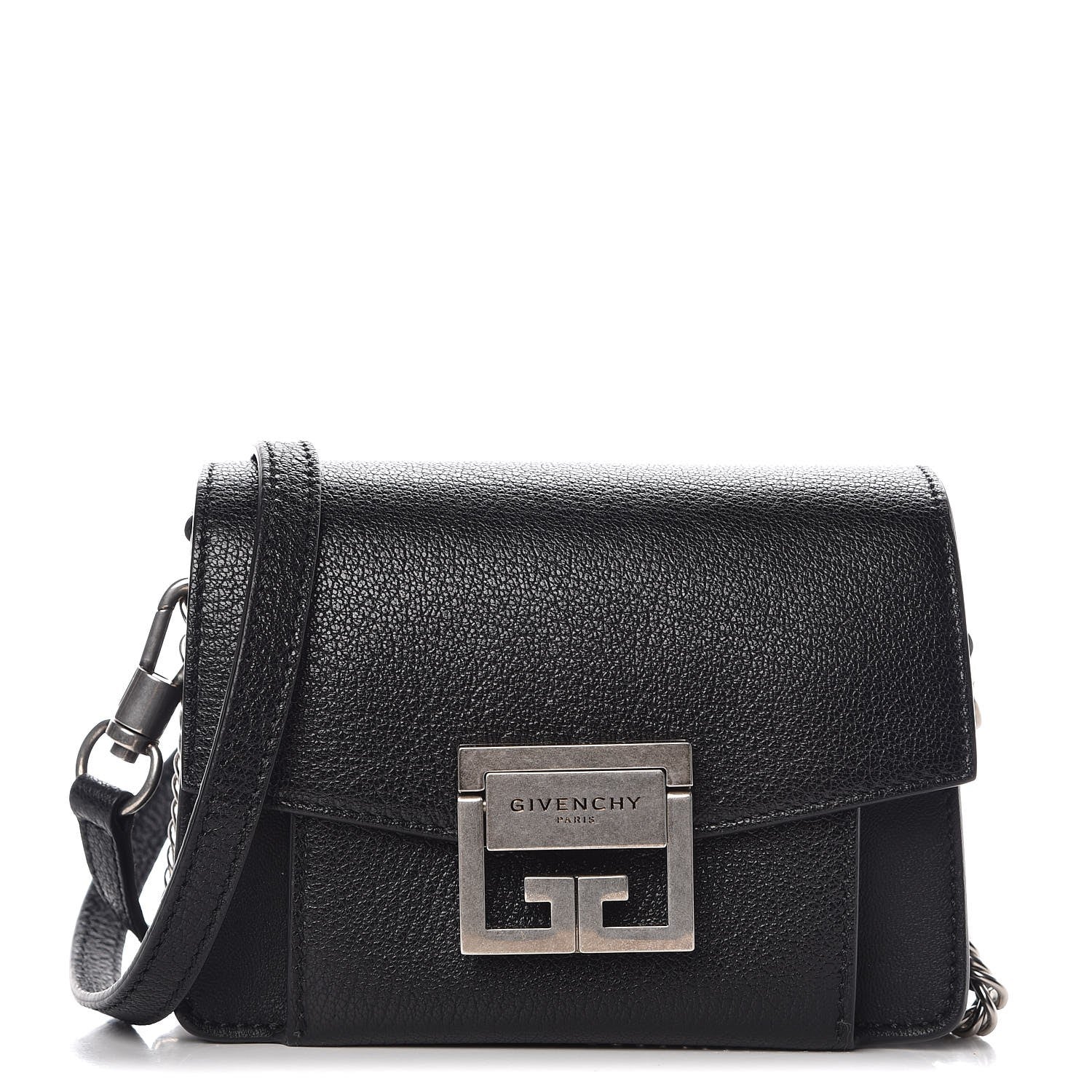 Givenchy Goatskin Mini GV3 Shoulder Bag Black 1 of 7