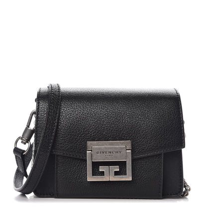 Givenchy Goatskin Mini GV3 Shoulder Bag Black 1 of 7