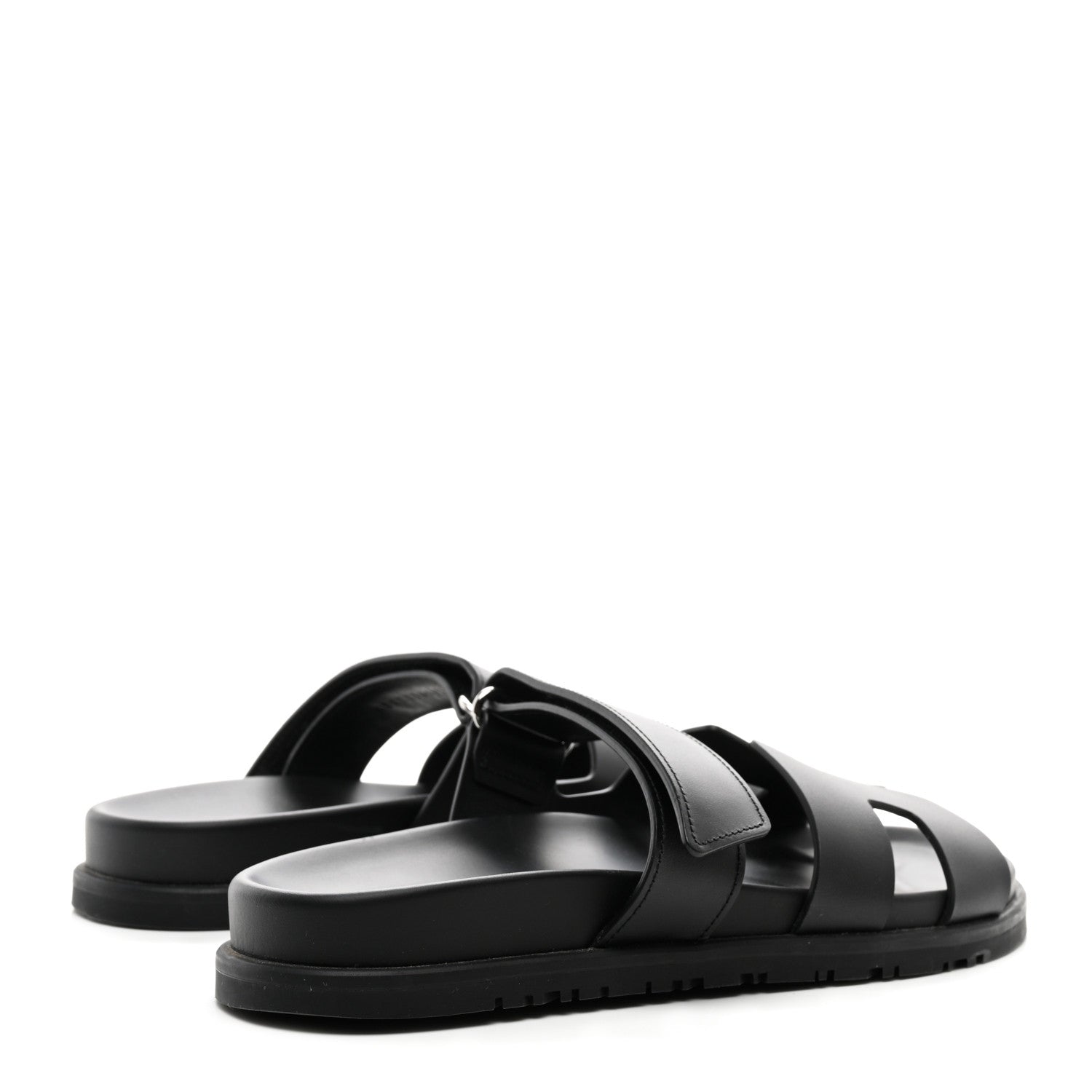 Hermes Calfskin Womens Chypre Sandals 38 Black 4 of 9