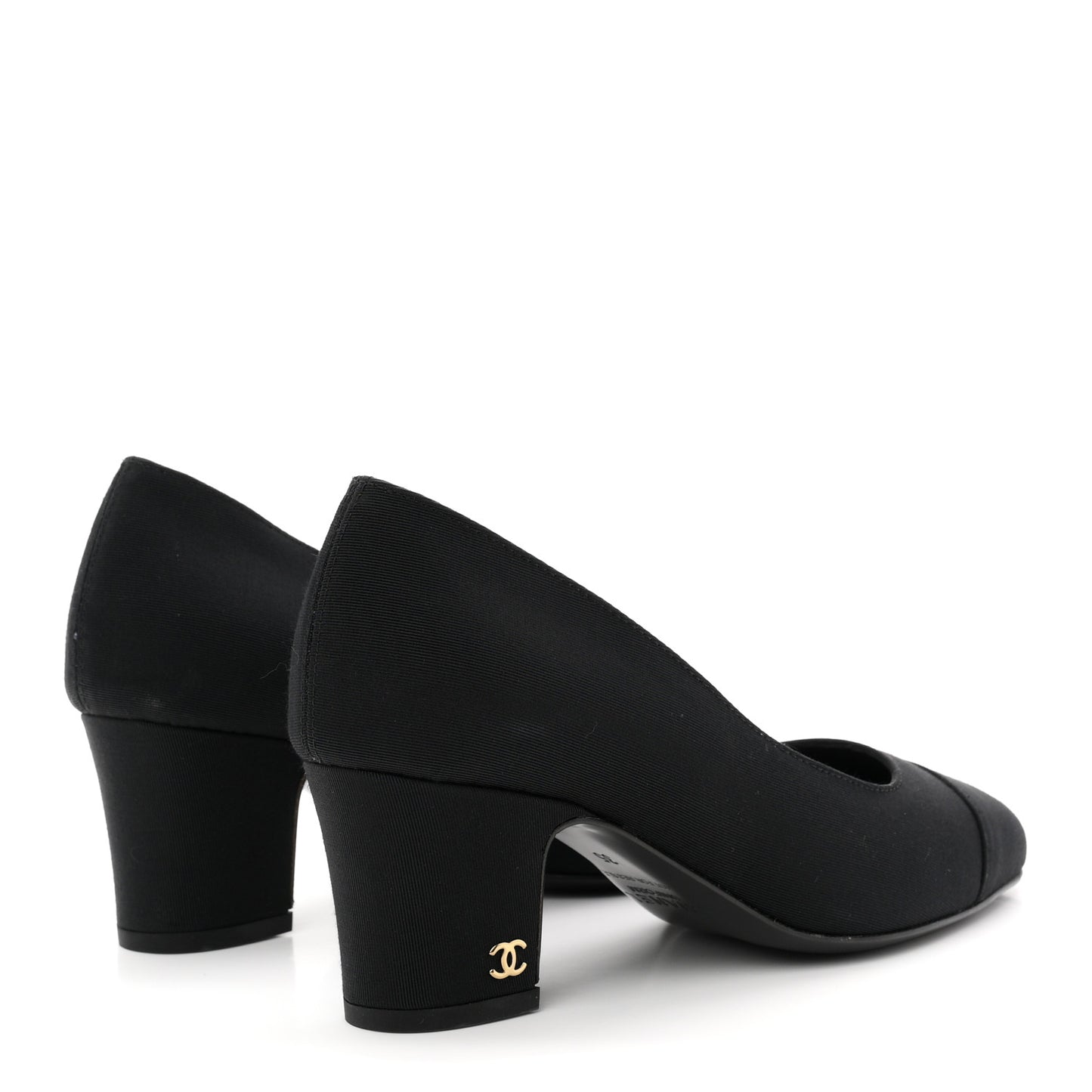 Grosgrain Cap Toe Uniform Pumps 35 Black