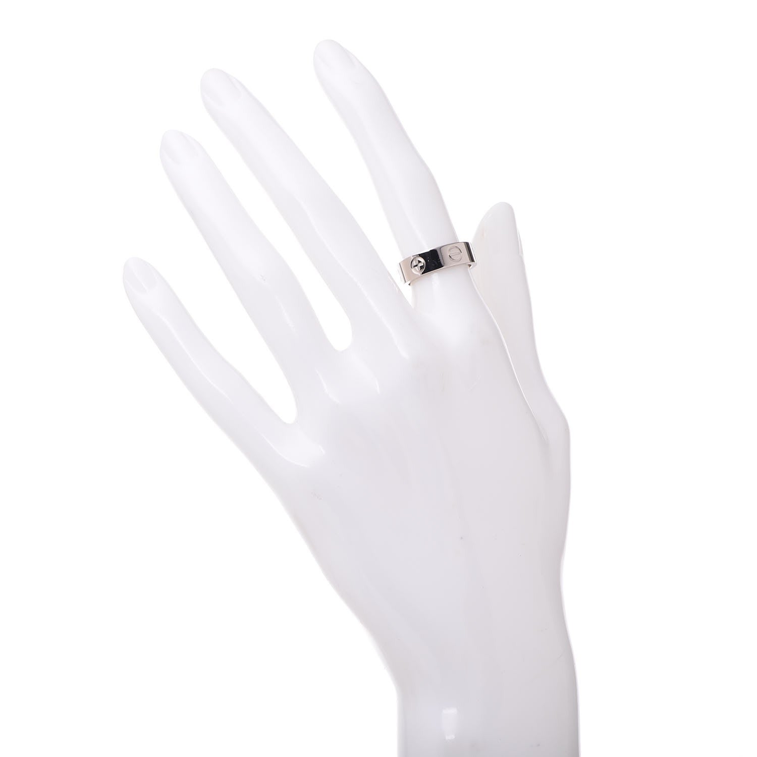 Cartier 18K White Gold 5.5mm LOVE Ring 50 5.25 2 of 6