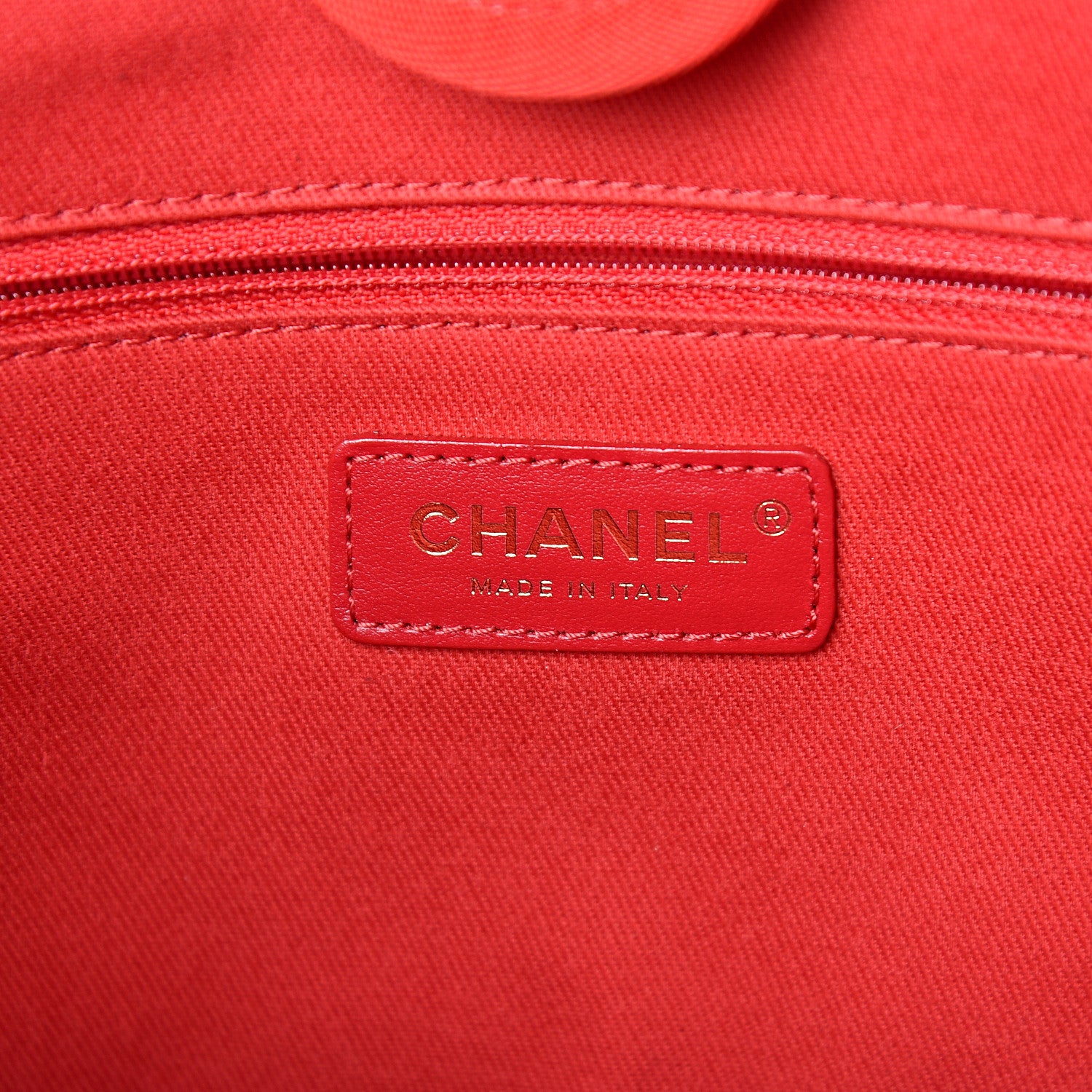 Chanel Mixed Fibers Striped Small Deauville Tote Red 5 of 10