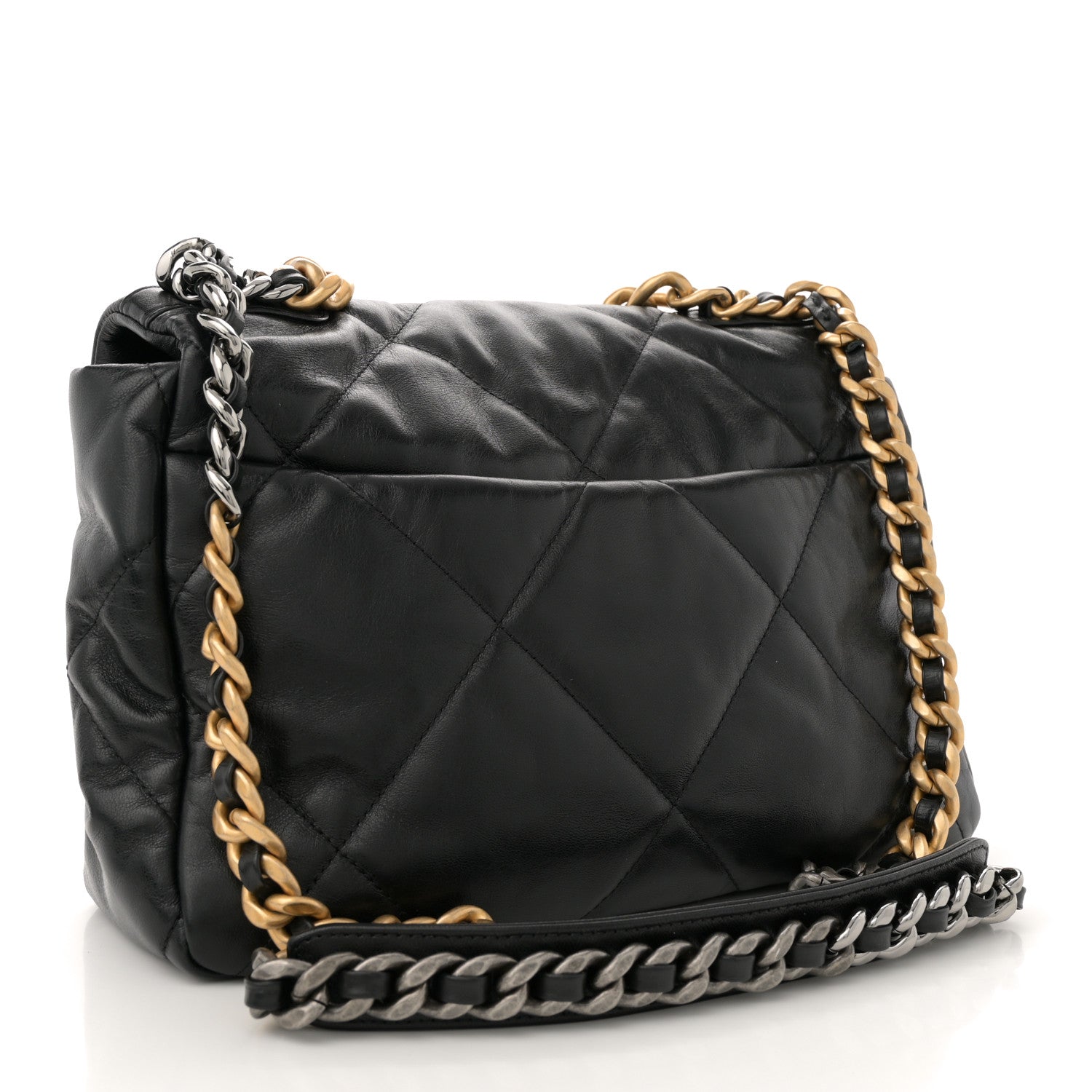 Chanel Goatskin Quilted Large Chanel 19 Flap Black 2 of 11